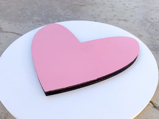 12" Round Heart Wood Sign