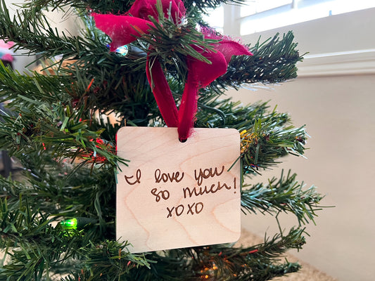 Custom Round or Square Handwritten or Drawing Ornament