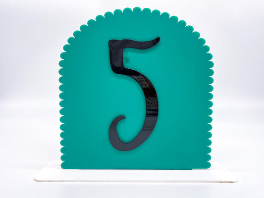 6" Arched Table Number